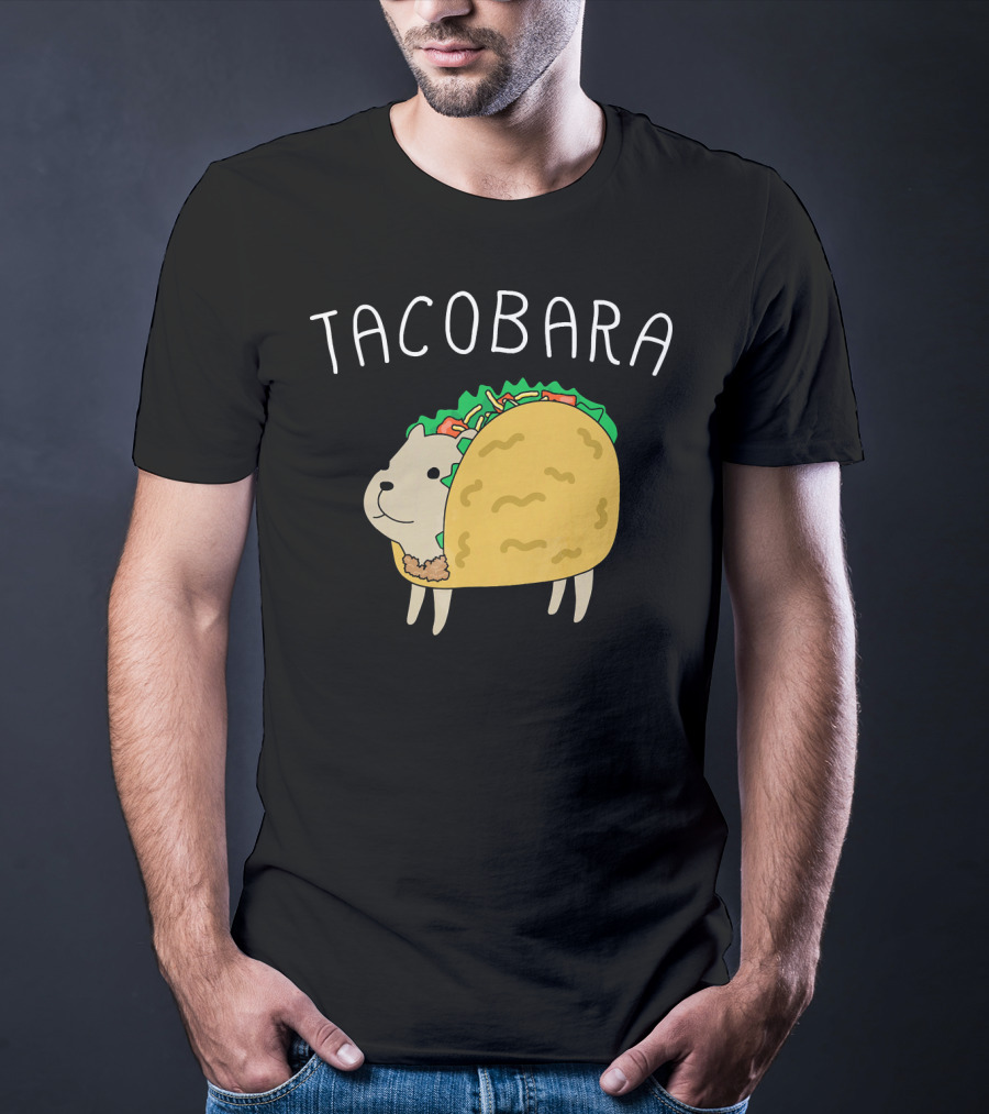 Tacobara Taco Capybara With Taco Shell Lettuce And Cheese T-Shirt