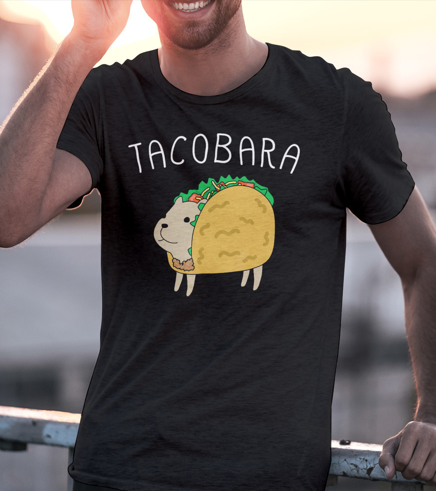 Tacobara Taco Capybara With Taco Shell Lettuce And Cheese T-Shirt