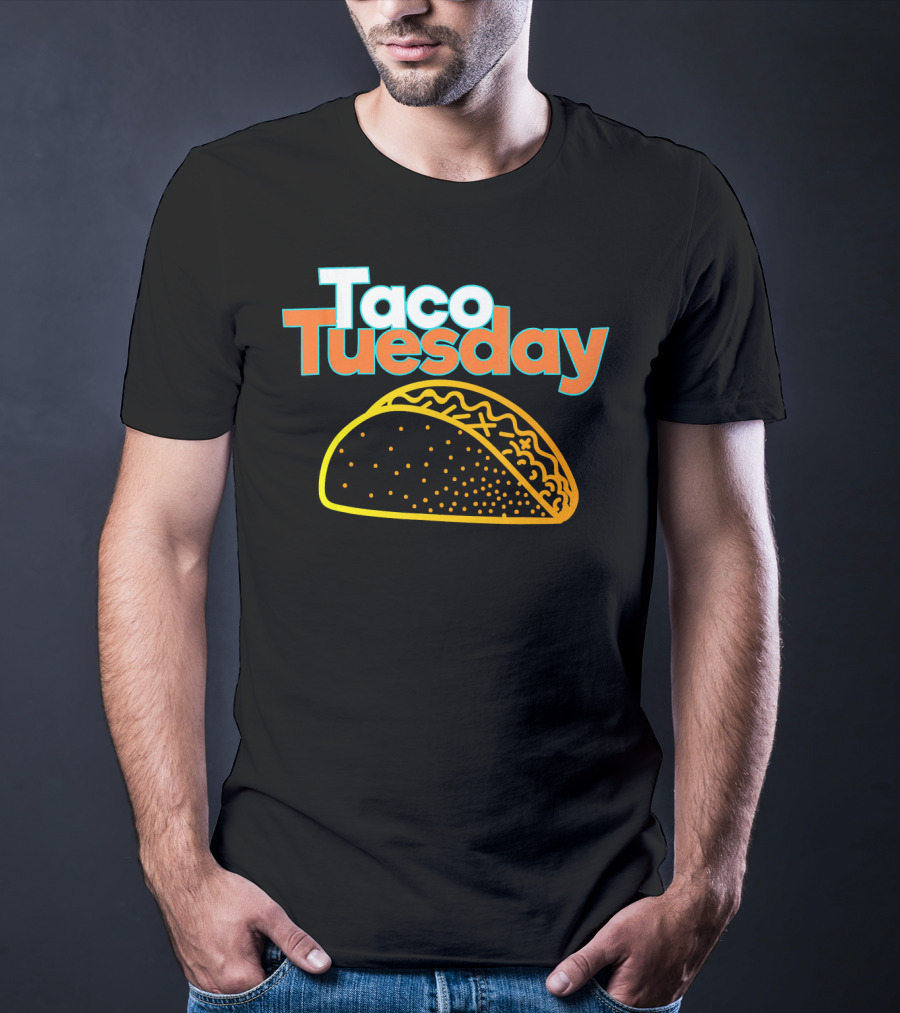 Taco Tuesday Mexican Food Fiesta Celebration With Vibrant Taco T-Shirt