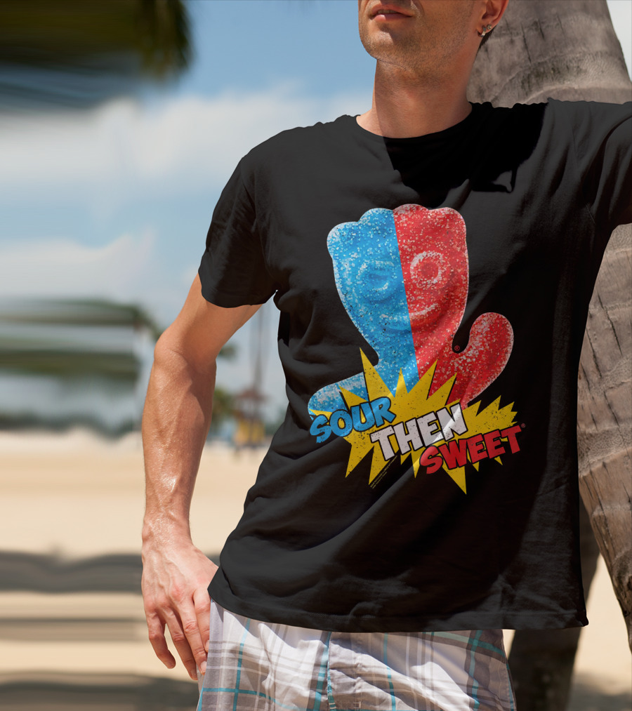 Sour Patch Kids Sour Then Sweet Candy Blue Red Explosion T-Shirt