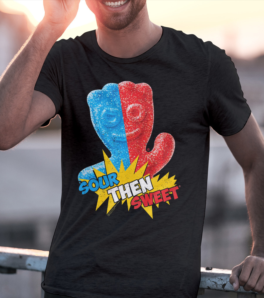 Sour Patch Kids Sour Then Sweet Candy Blue Red Explosion T-Shirt