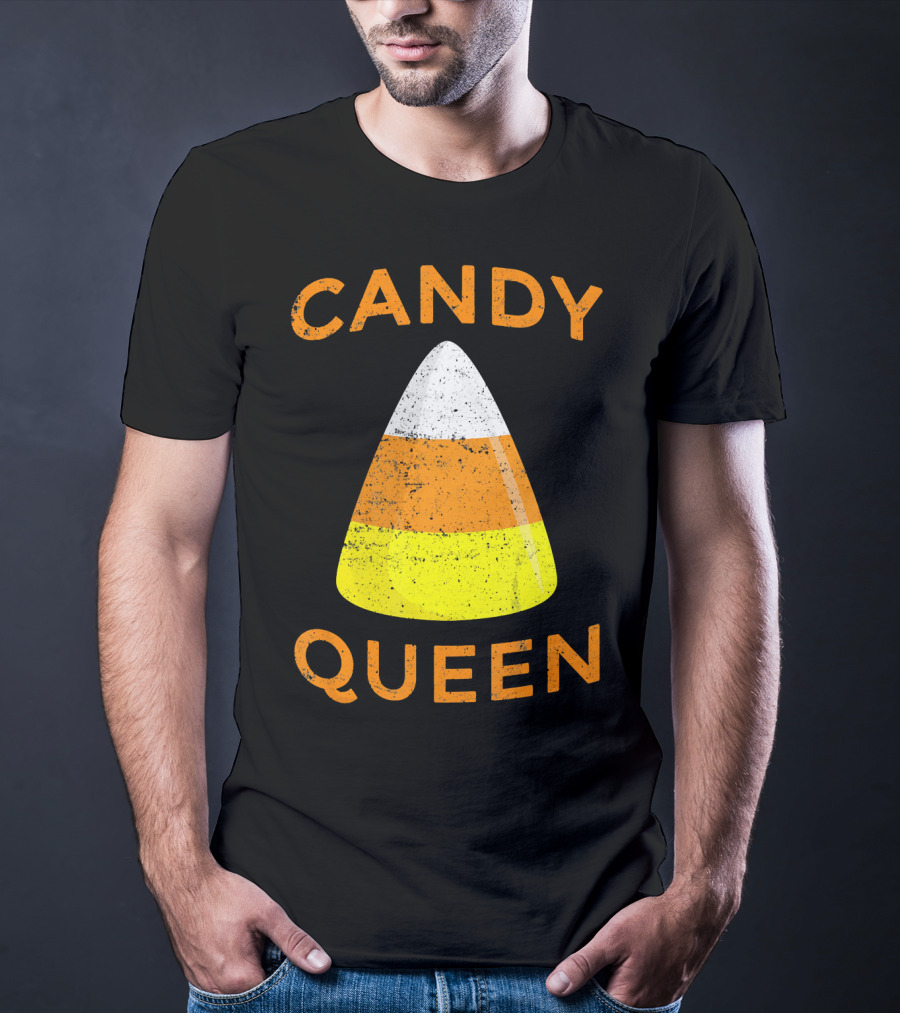 Candy Corn Queen Halloween Costume Iconic Treat T-Shirt
