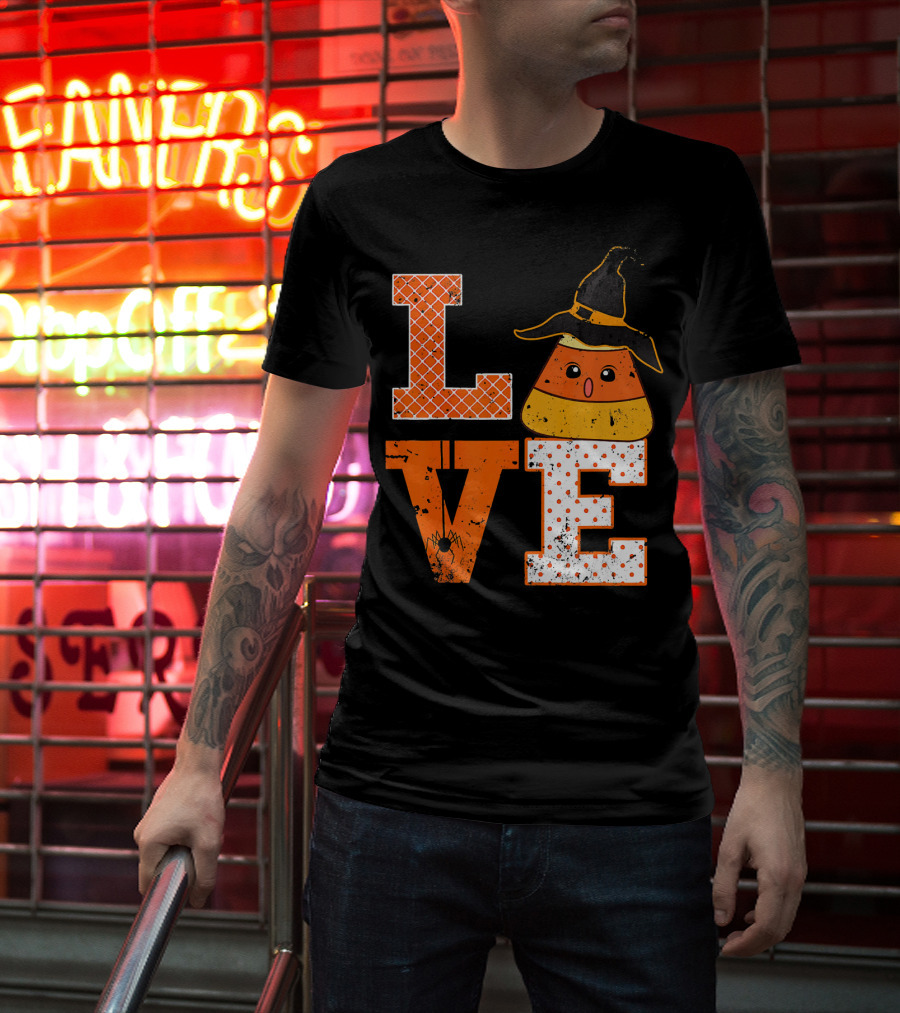 Love Candy Corn Cute Halloween Hat T-Shirt