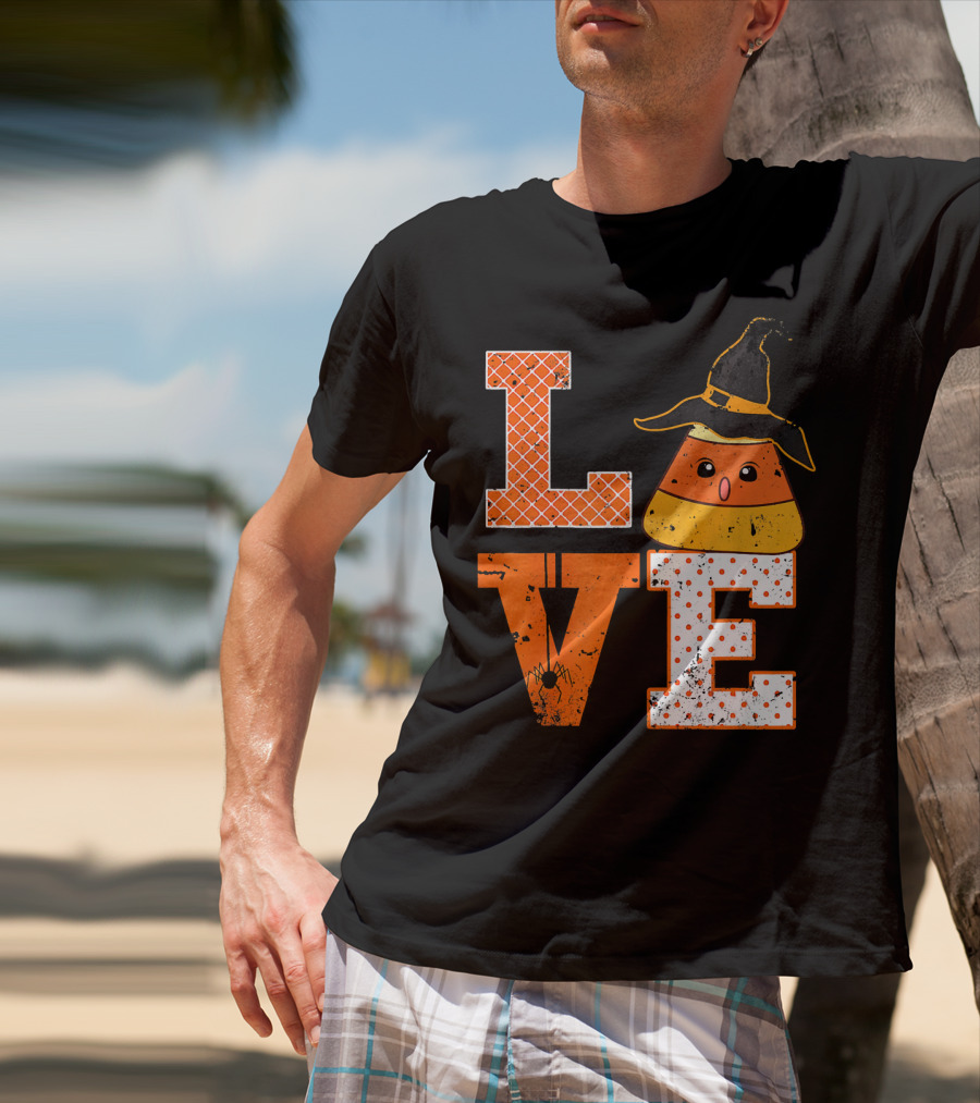 Love Candy Corn Cute Halloween Hat T-Shirt