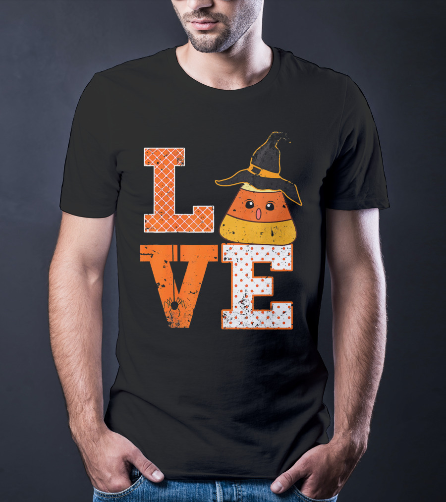Love Candy Corn Cute Halloween Hat T-Shirt