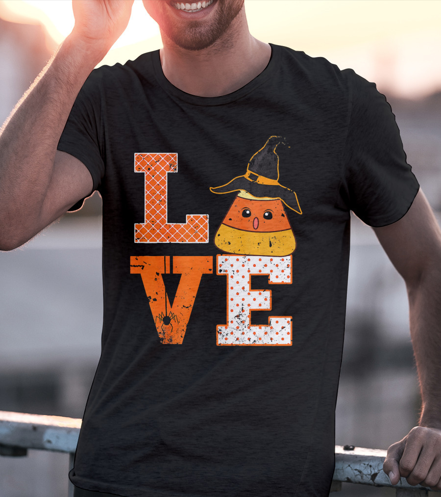 Love Candy Corn Cute Halloween Hat T-Shirt