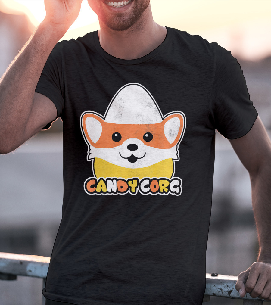 Candy Corn Corgi Halloween Dog Candy Corgi T-Shirt