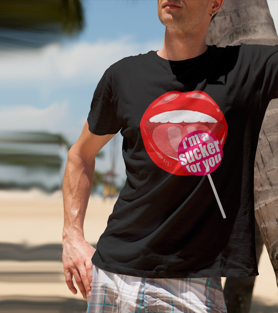 I'm A Sucker For You Candy Pop Lips T-Shirt
