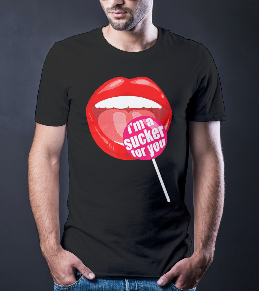 I'm A Sucker For You Candy Pop Lips T-Shirt