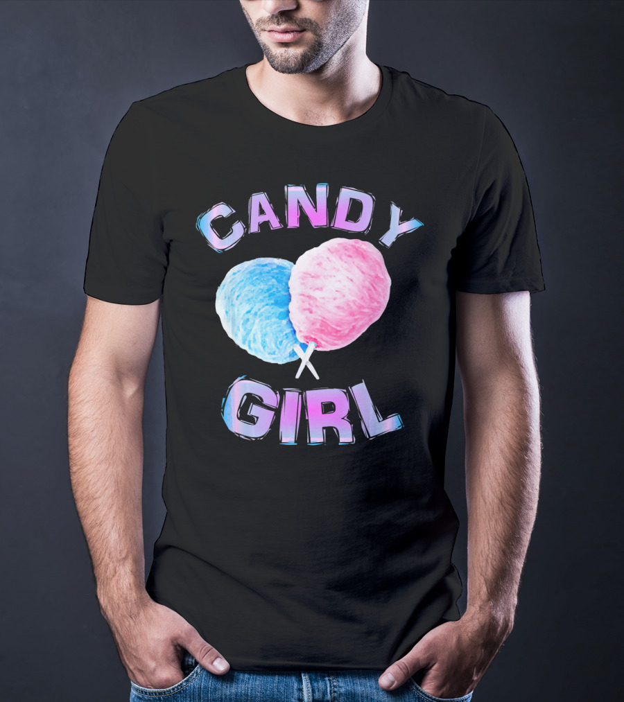Candy Girl Cotton Candy Fun Girls Juniors T-Shirt