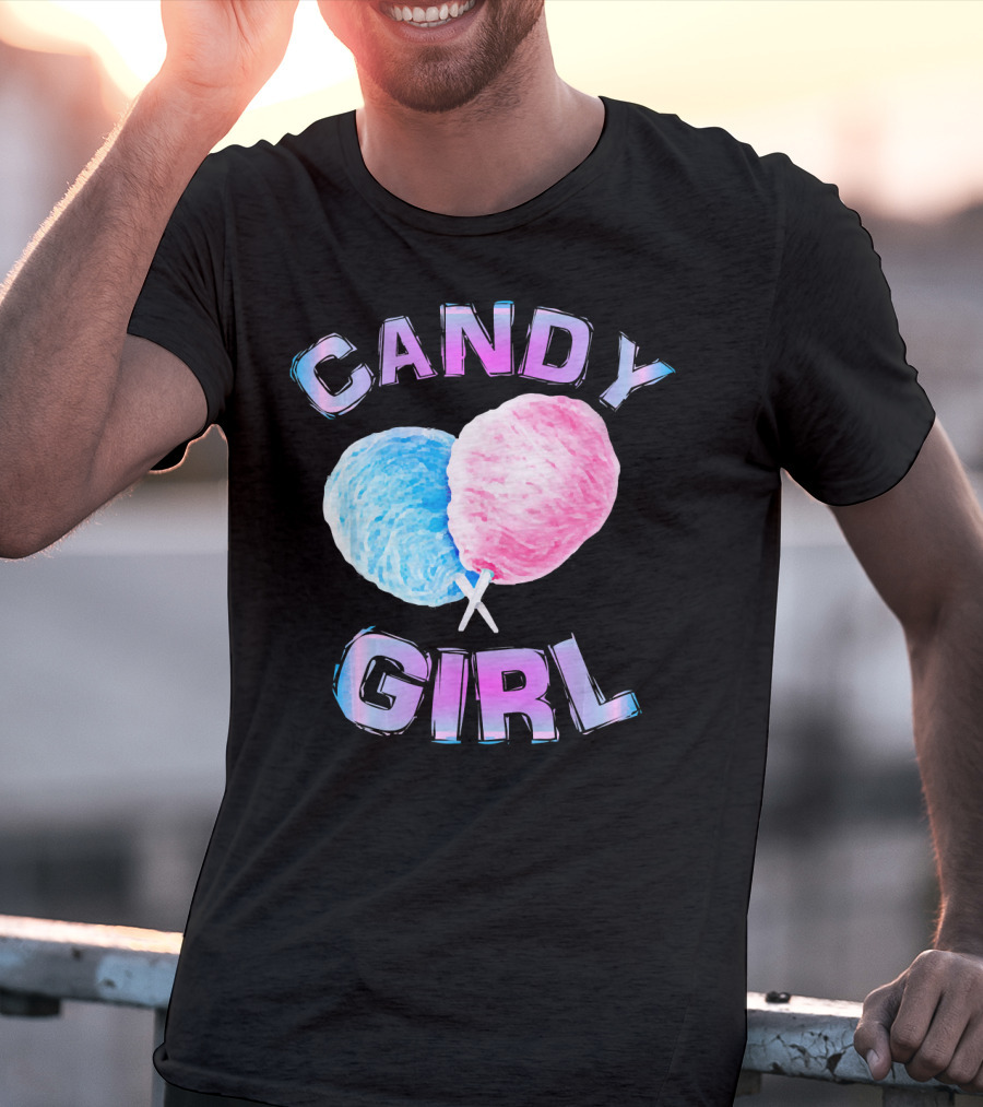 Candy Girl Cotton Candy Fun Girls Juniors T-Shirt