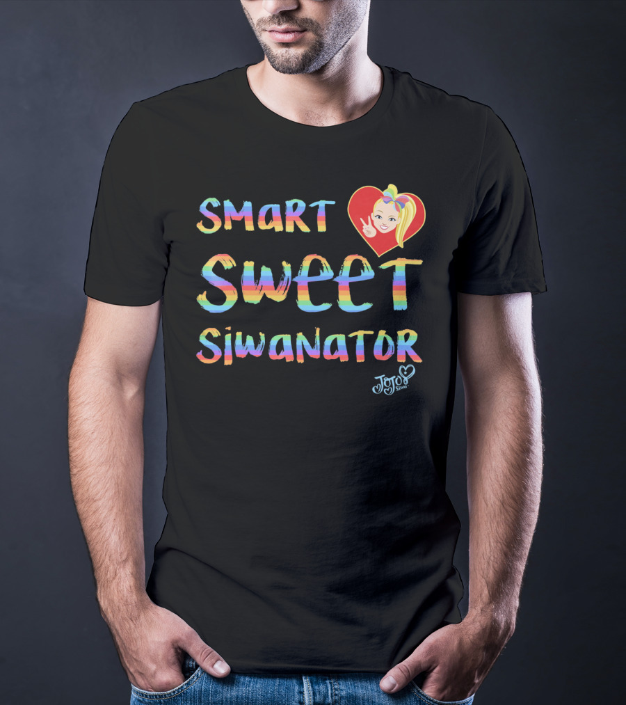 JoJo Siwa Heart Smart Sweet Siwanator Rainbow T-Shirt