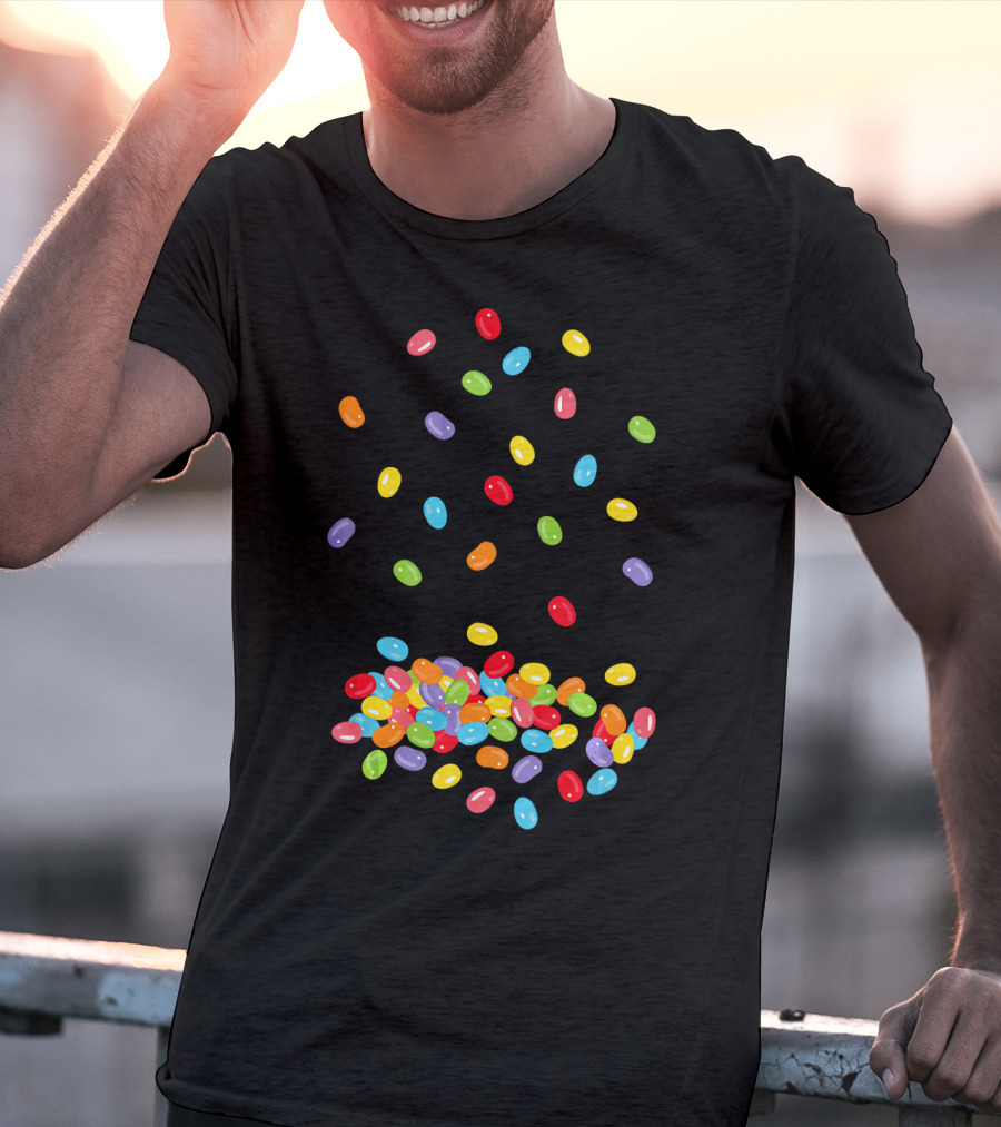 Colorful Cute Jelly Beans Candy Lover Easter Delight T-Shirt