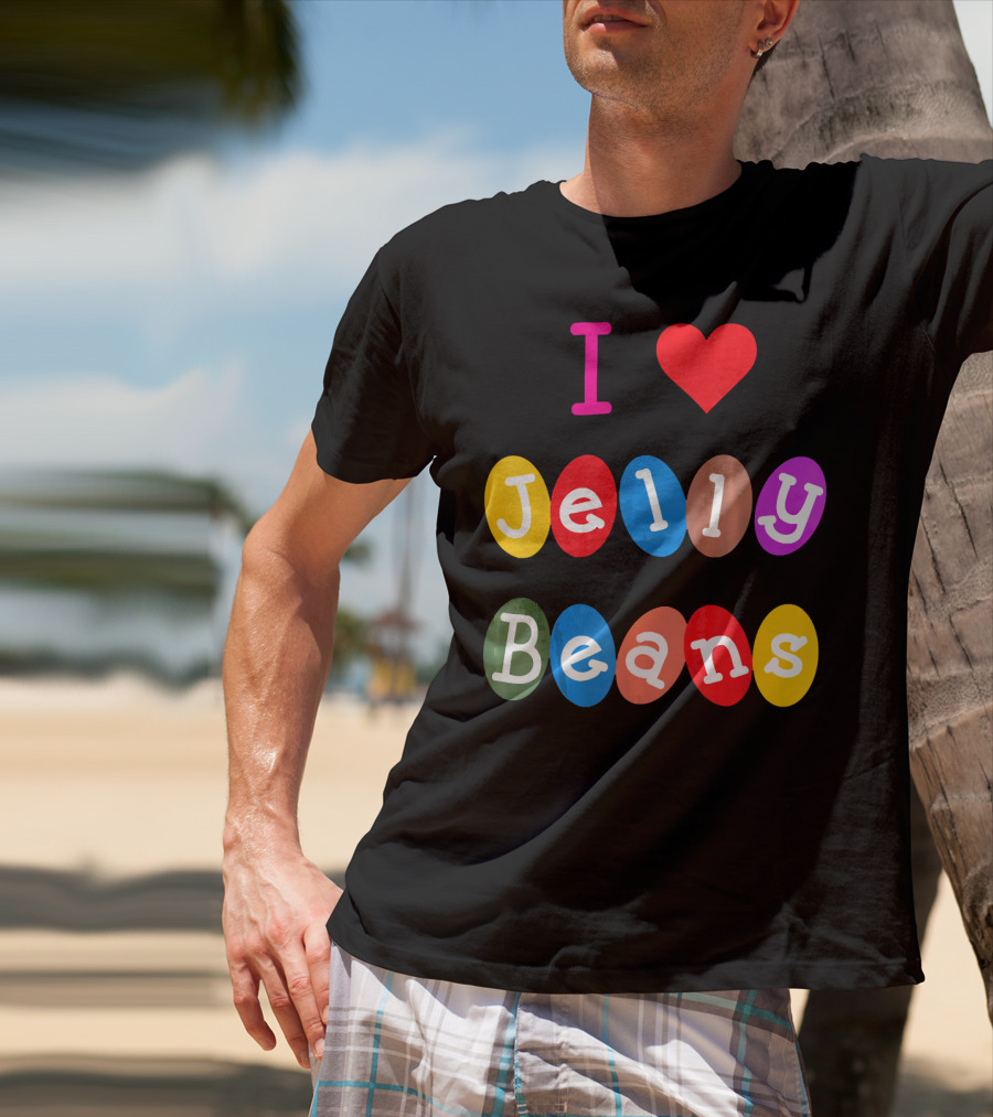 I Love Jelly Beans Heart Sweets Candy T-Shirt