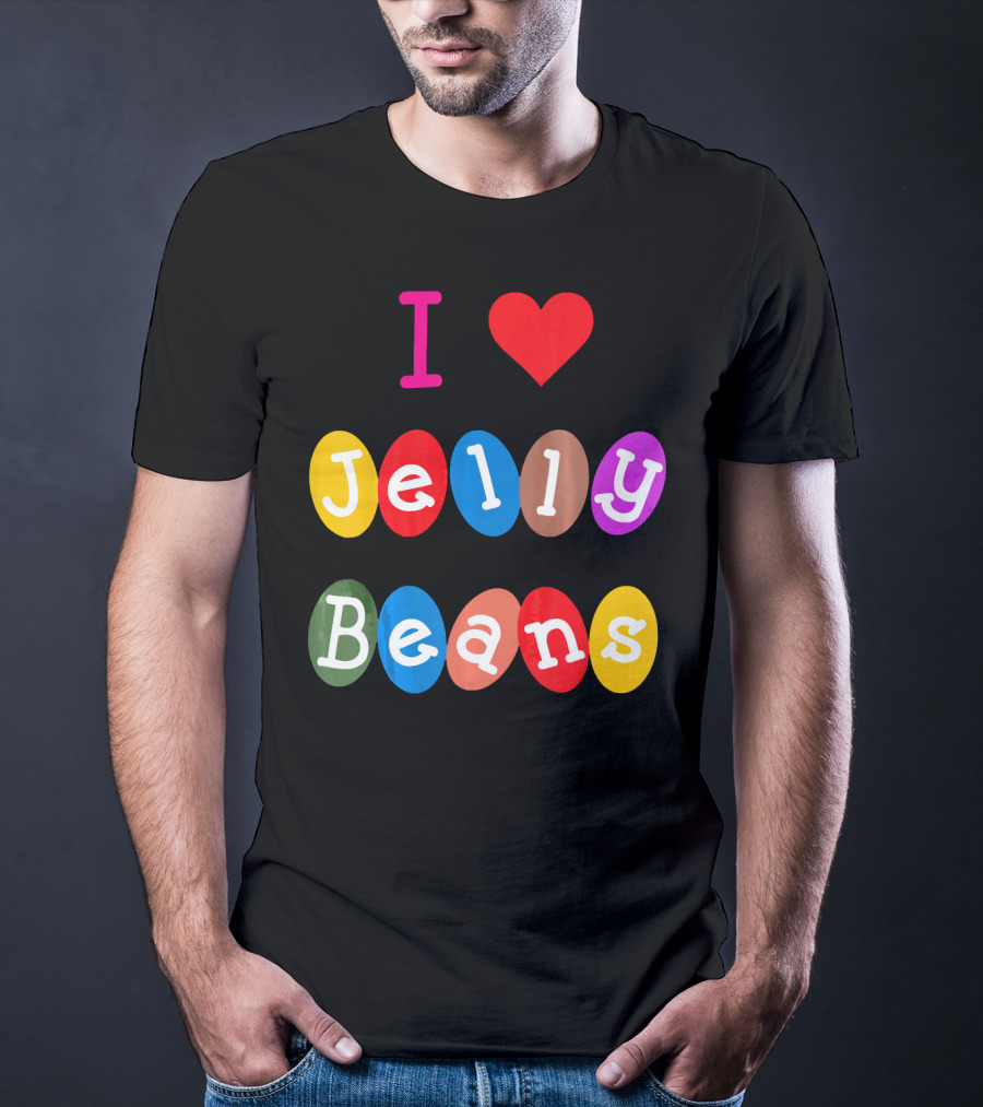 I Love Jelly Beans Heart Sweets Candy T-Shirt