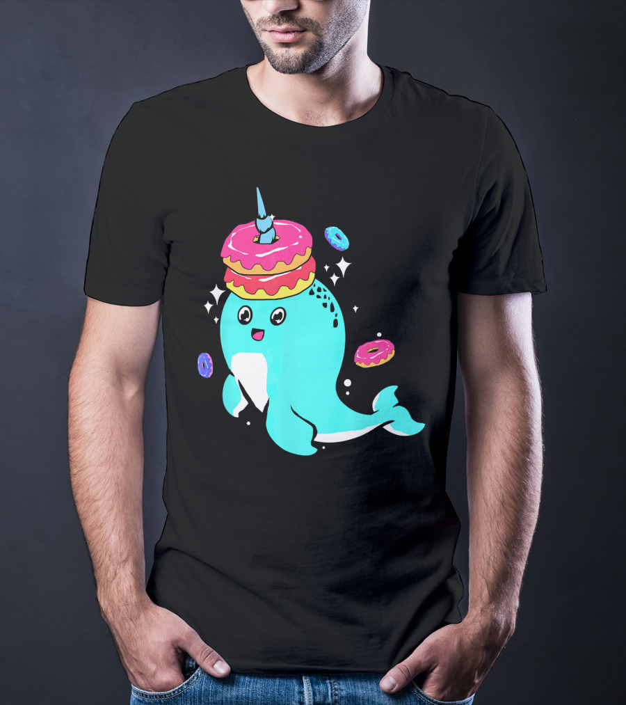 Narwhal Donut Candy Sprinkle Bakery Whale T-Shirt