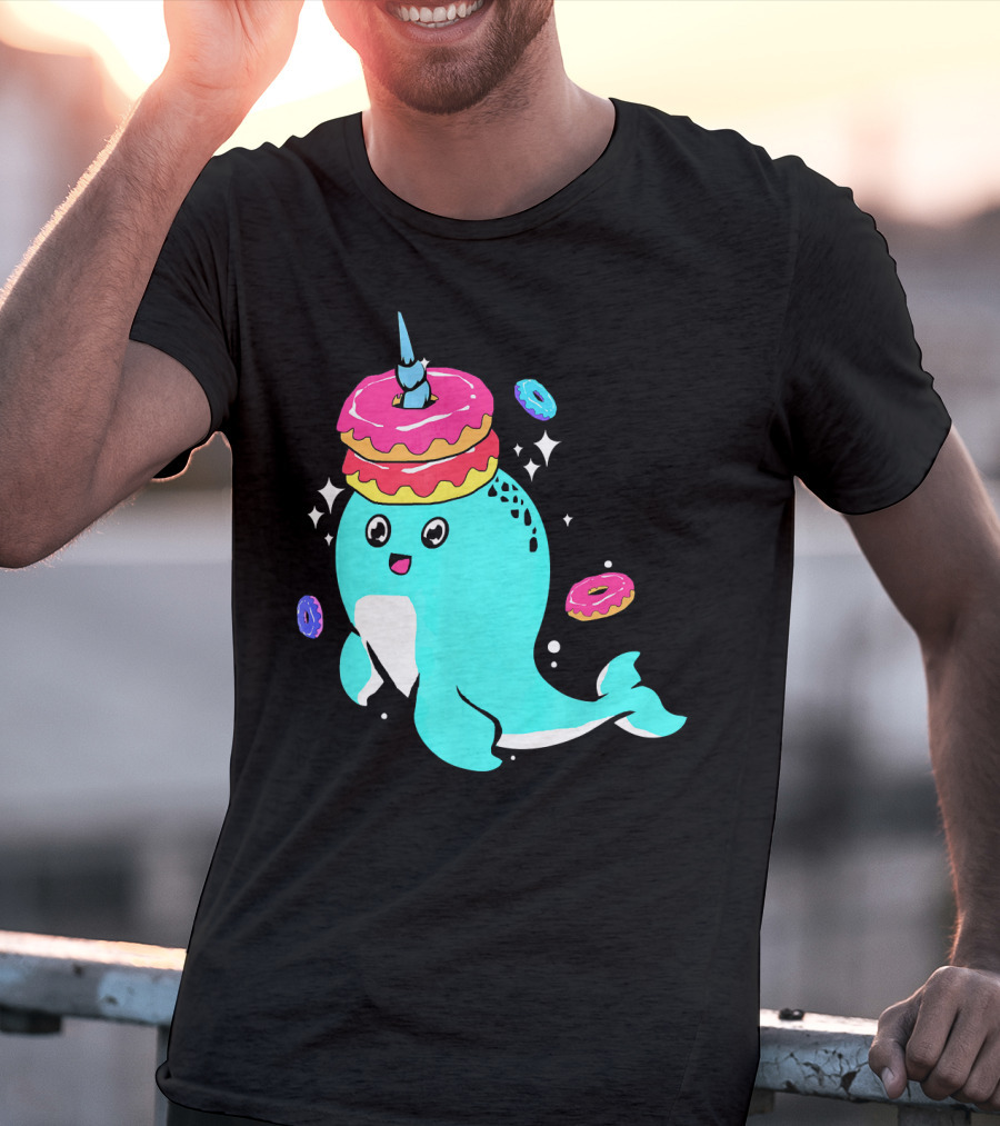 Narwhal Donut Candy Sprinkle Bakery Whale T-Shirt