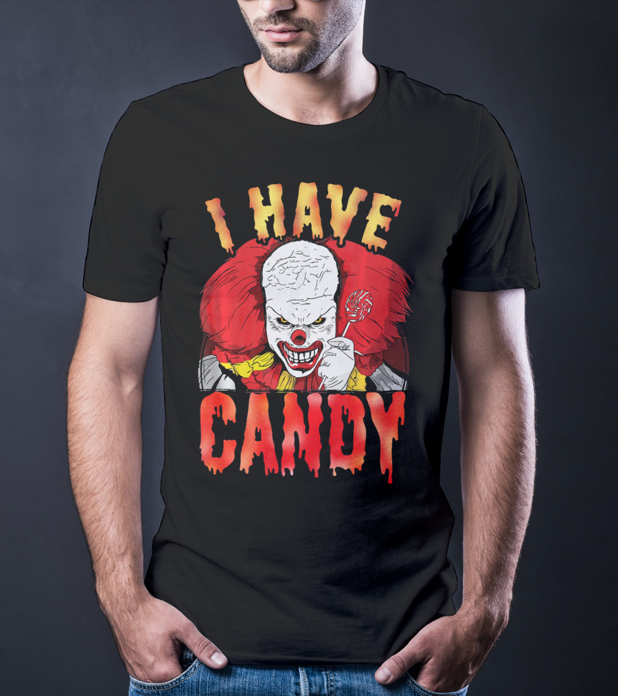 Halloween Scary Clown I Have Candy Horror T-Shirt