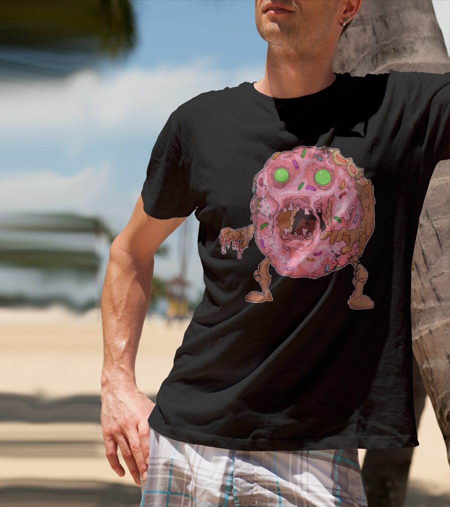 Halloween Zombie Donut Funny Zombies Hum Sprinkles Monster T-Shirt