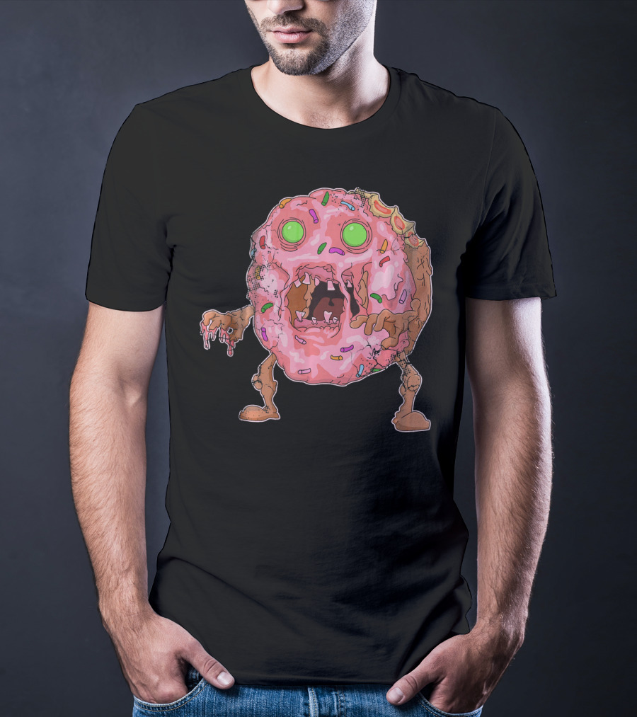 Halloween Zombie Donut Funny Zombies Hum Sprinkles Monster T-Shirt