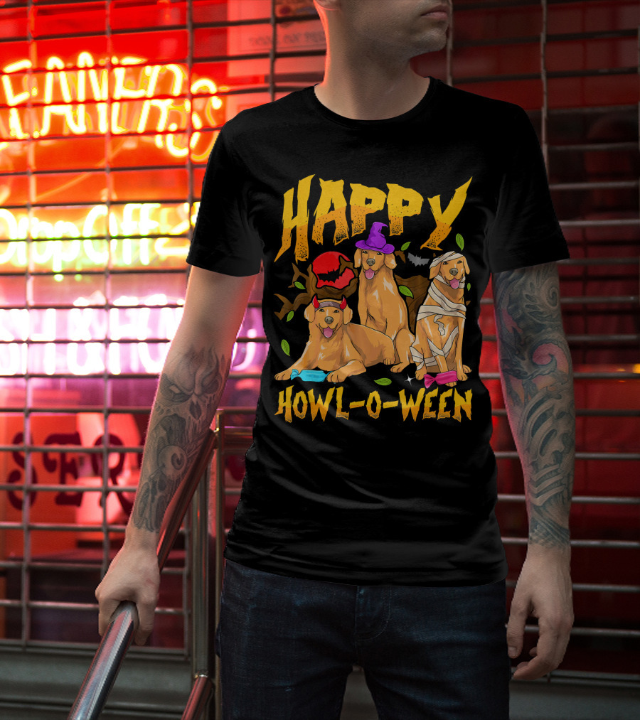 HAPPY HOWL-O-WEEN HALLOWEEN GOLDEN RETRIEVER T-Shirt