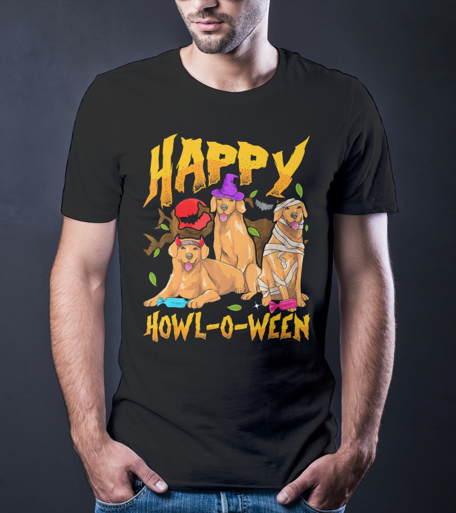 HAPPY HOWL-O-WEEN HALLOWEEN GOLDEN RETRIEVER T-Shirt