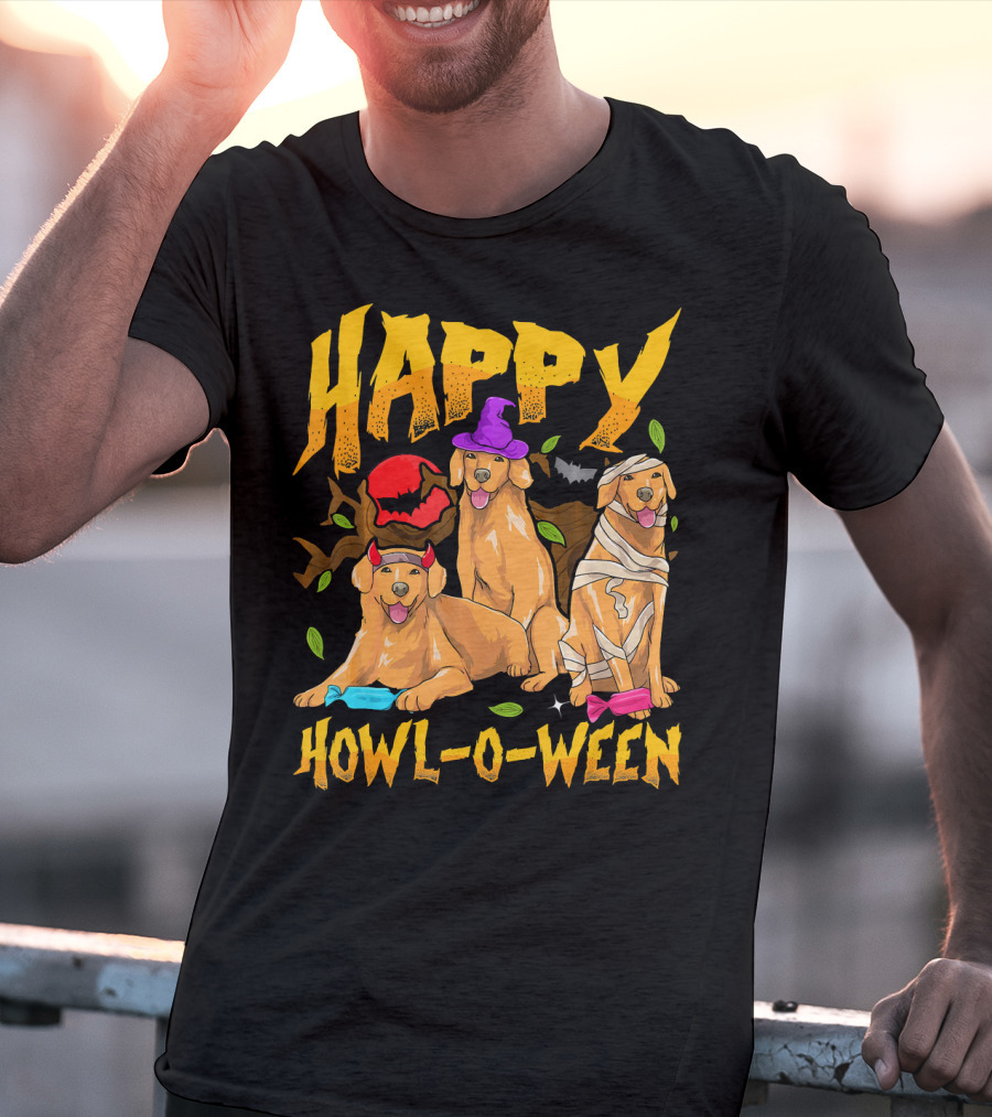 HAPPY HOWL-O-WEEN HALLOWEEN GOLDEN RETRIEVER T-Shirt