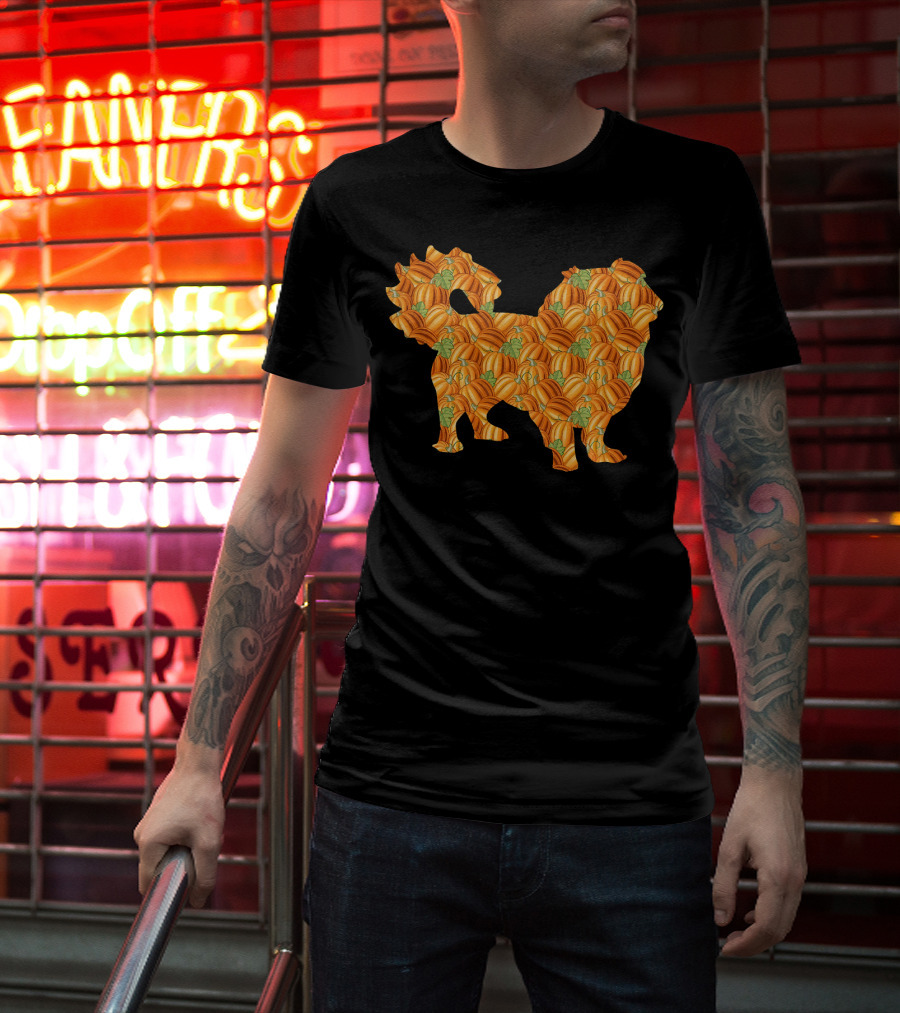 Pekingese With Pumpkin Pattern Easy Halloween Costume Pelchie T-Shirt