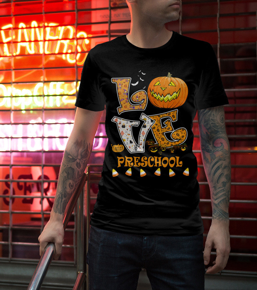 Halloween Pumpkin Love Preschool Candy Corn T-Shirt