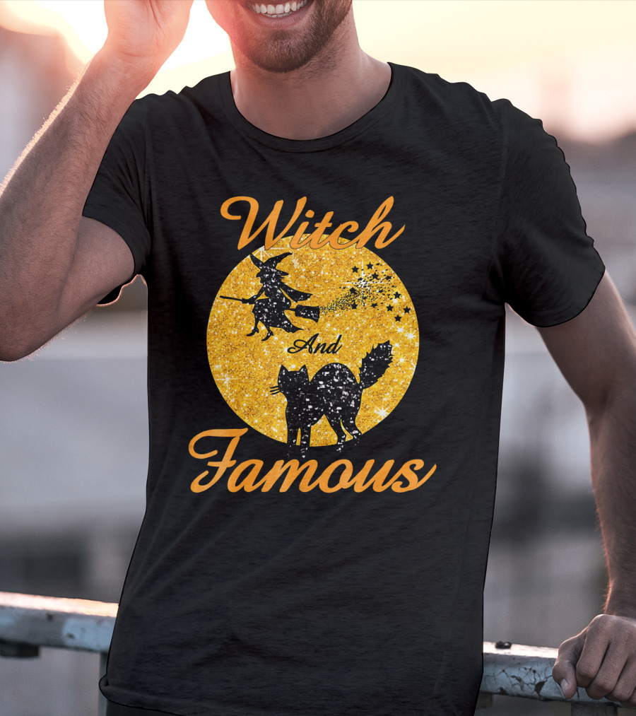 Witch And Famous Halloween Men Kids T-Shirt