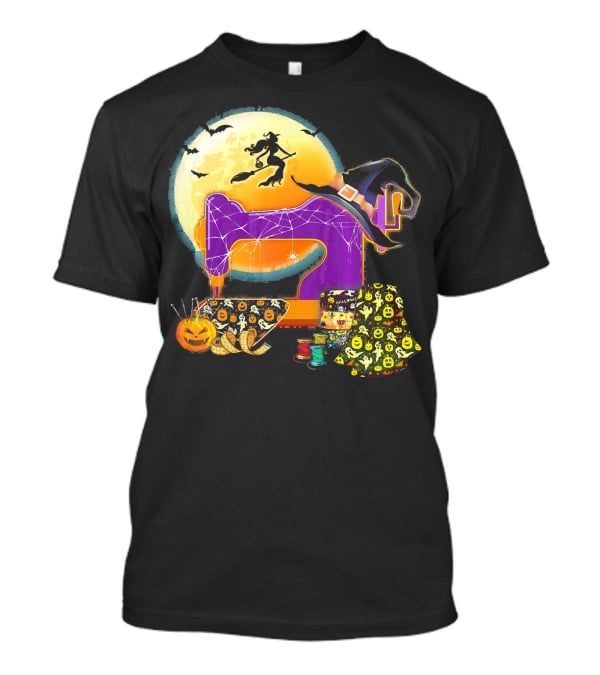 Halloween Sewing Machine Witch Spooky Love T-Shirt