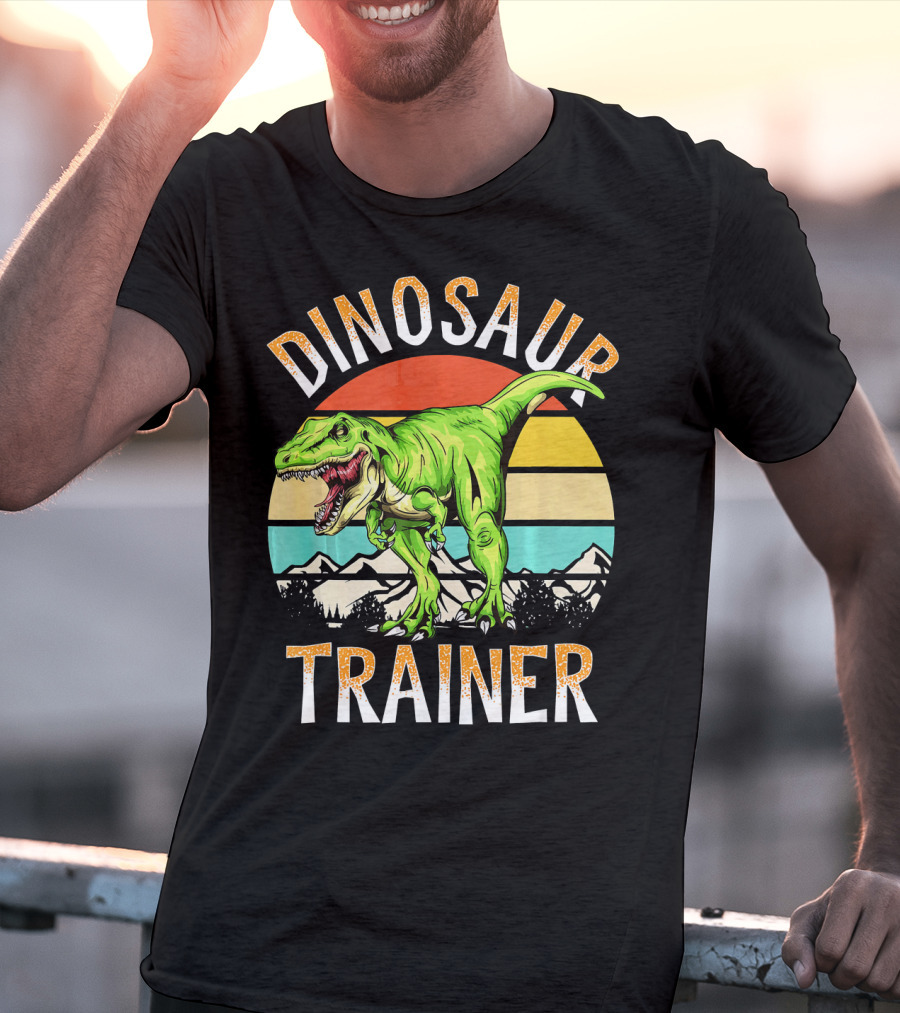 DINOSAUR TRAINER T-REX SUNSET MOUNTAINS T-Shirt