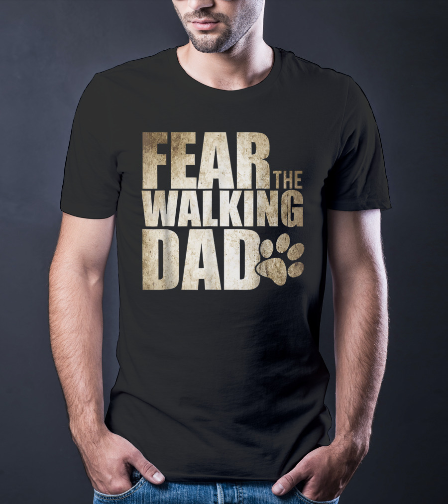 Fear The Walking Dad Paw Prints T-Shirt