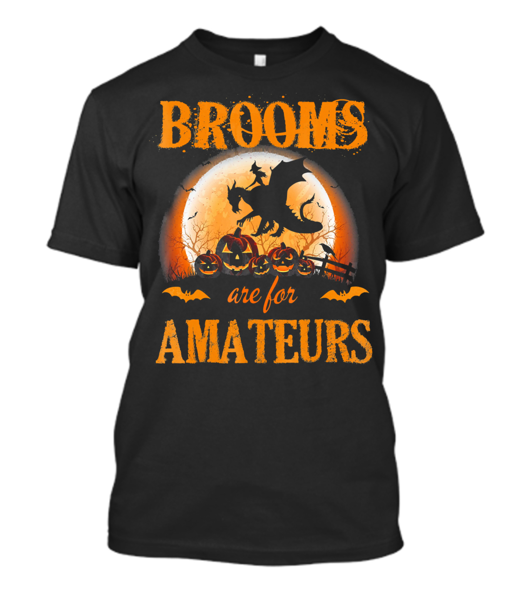 Brooms Are For Amateurs Halloween Dragon Costume T-Shirt