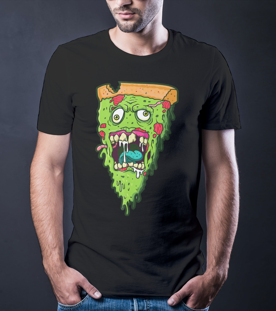 Pizza Zombie Monster Slice Fun T-Shirt
