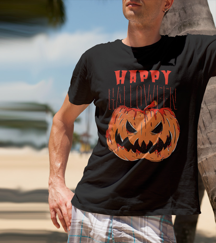 Happy Halloween Pumpkin Funny Costume Idea Cool T-Shirt