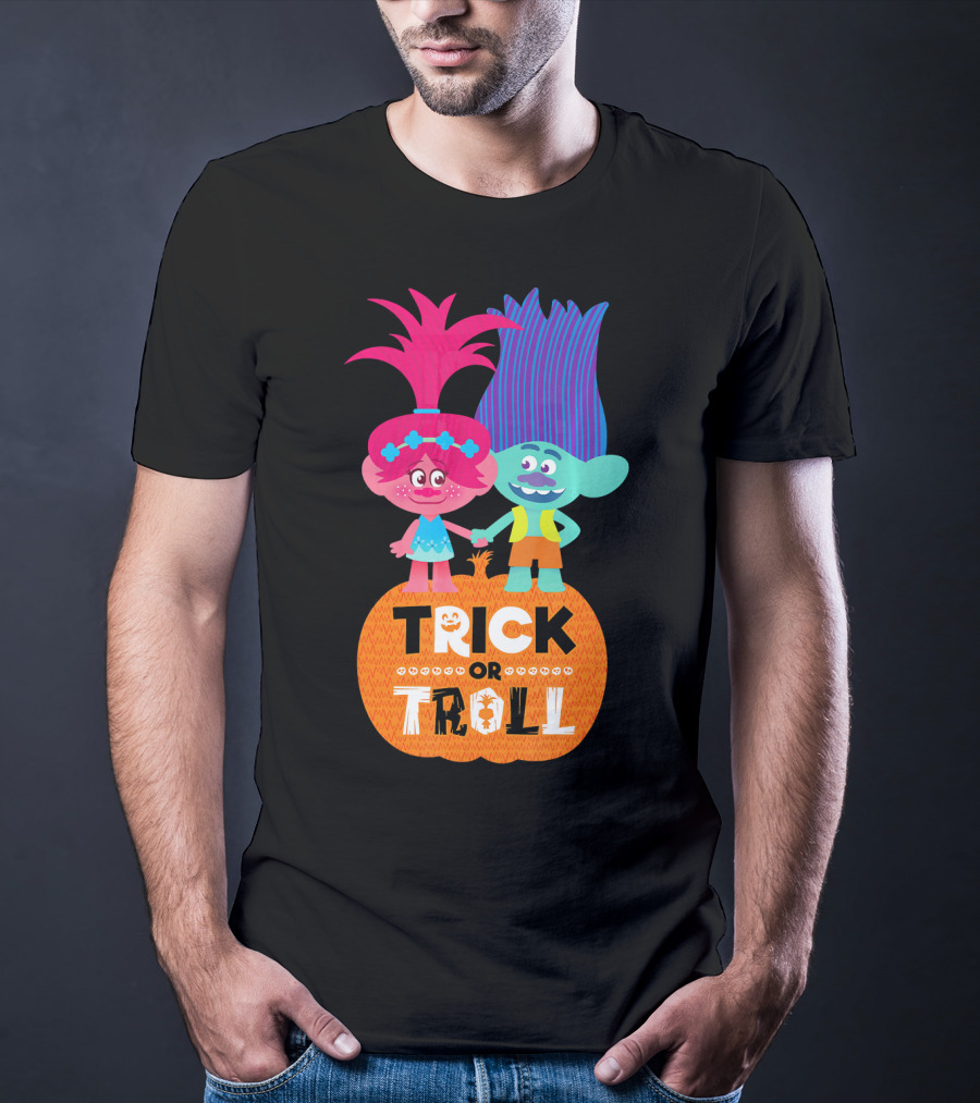 Trick Or Troll DreamWorks Trolls Halloween Pumpkin T-Shirt