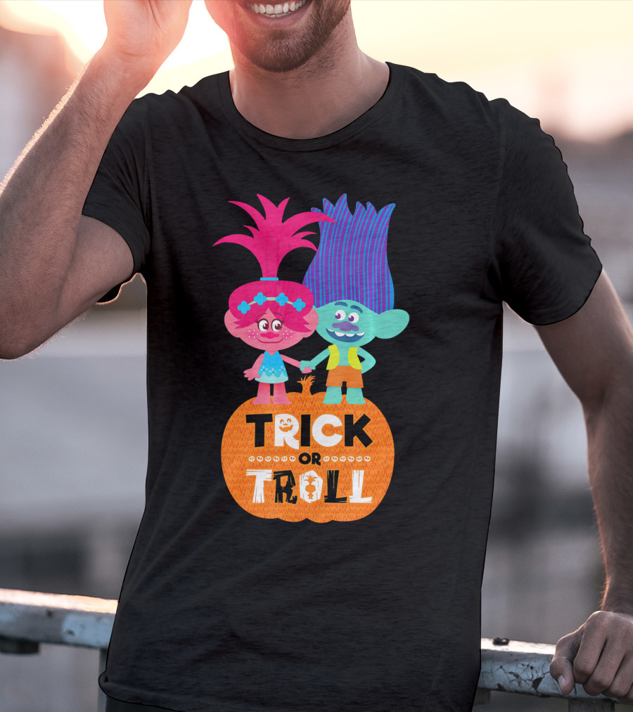 Trick Or Troll DreamWorks Trolls Halloween Pumpkin T-Shirt