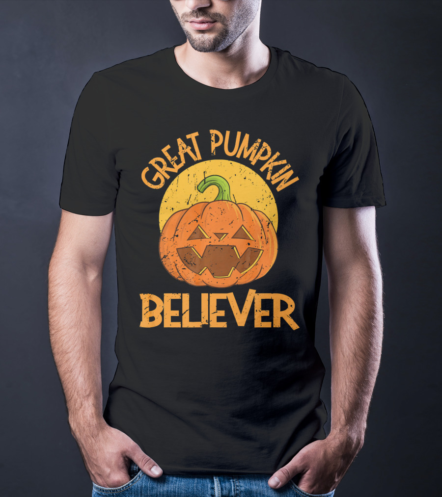 Great Pumpkin Believer Jack-O'-Lantern Moon T-Shirt