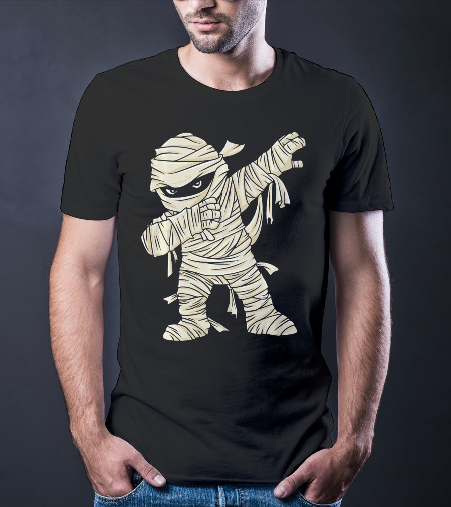 Dabbing Mummy Costume Dance Halloween Humor T-Shirt