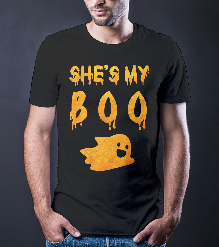She's My Boo Funny Couples Halloween Costume T-Shirt