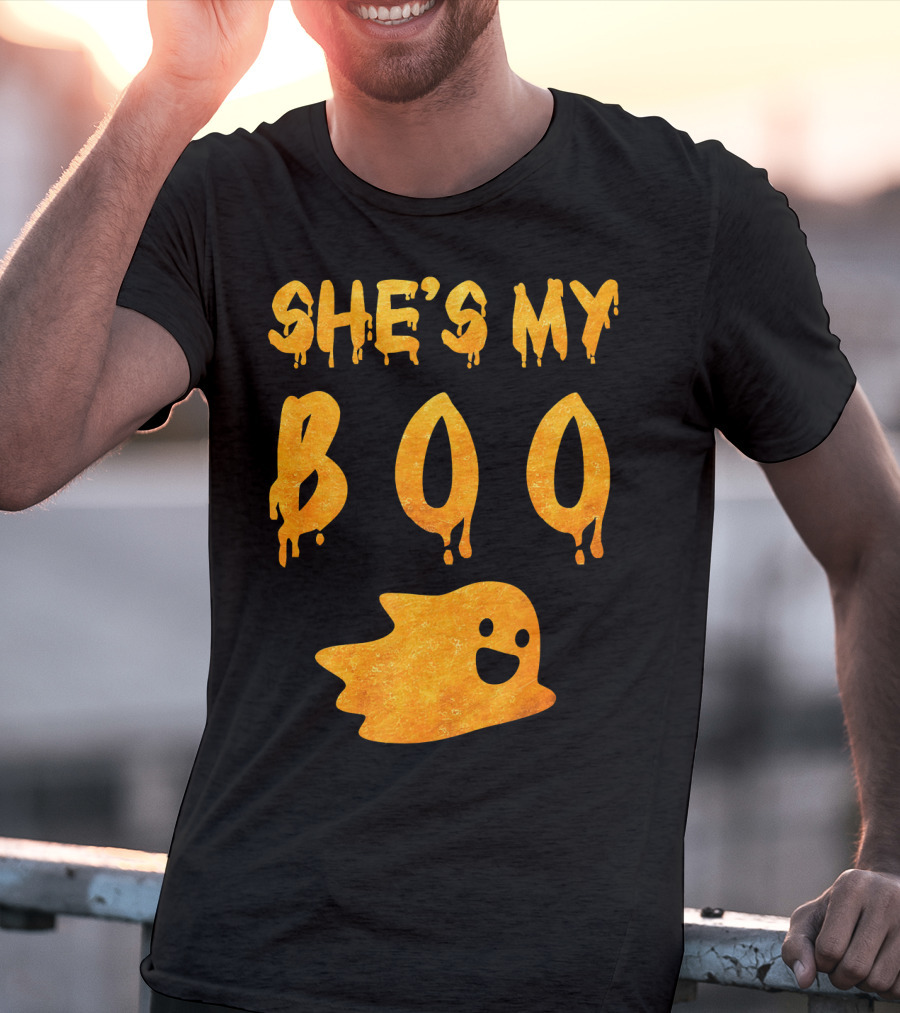 She's My Boo Funny Couples Halloween Costume T-Shirt