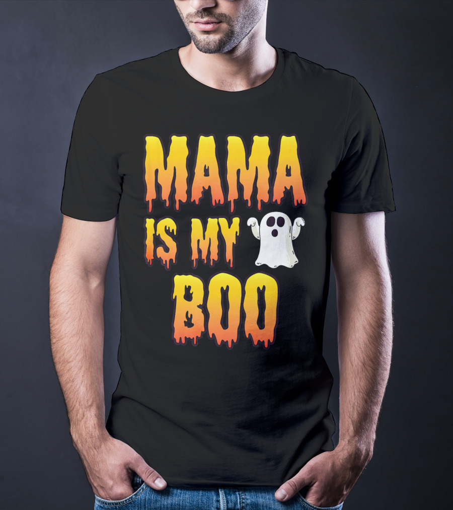 Mama Is My Boo Halloween Ghost Spirit T-Shirt
