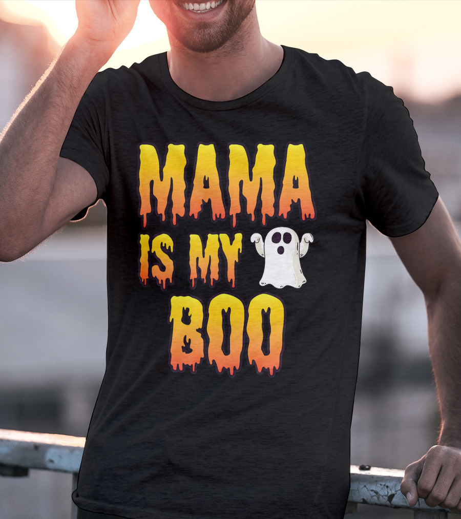 Mama Is My Boo Halloween Ghost Spirit T-Shirt
