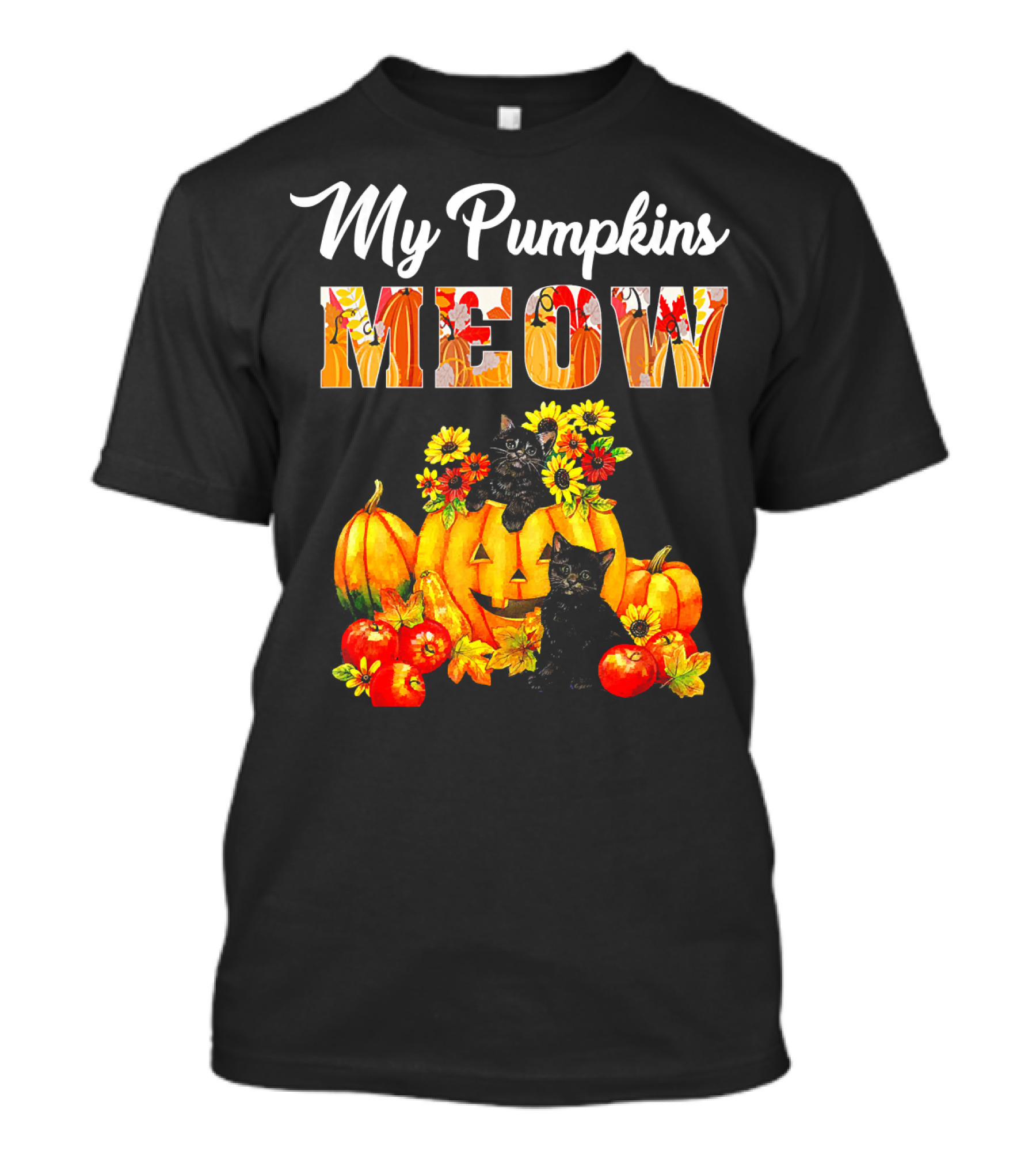 My Pumpkins Meow Cat Halloween Funny Love T-Shirt