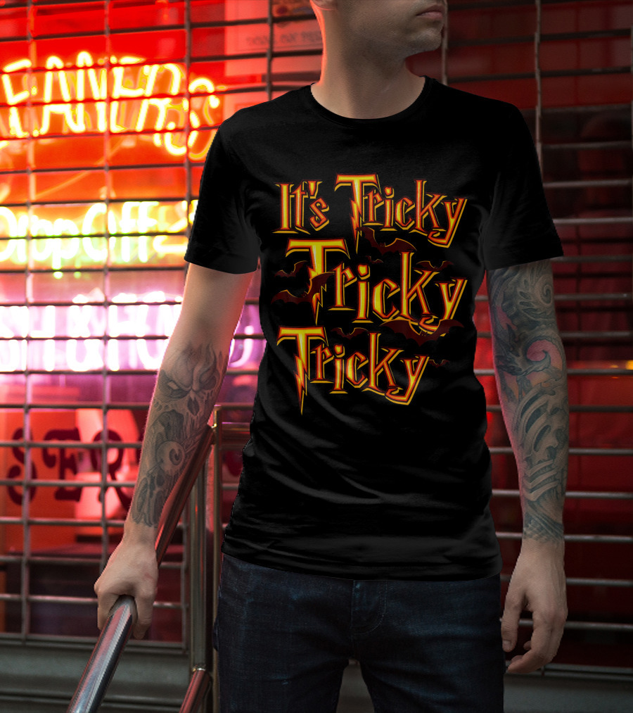 It's Tricky Tricky Tricky With Bats And Lightning-Inspired Font T-Shirt