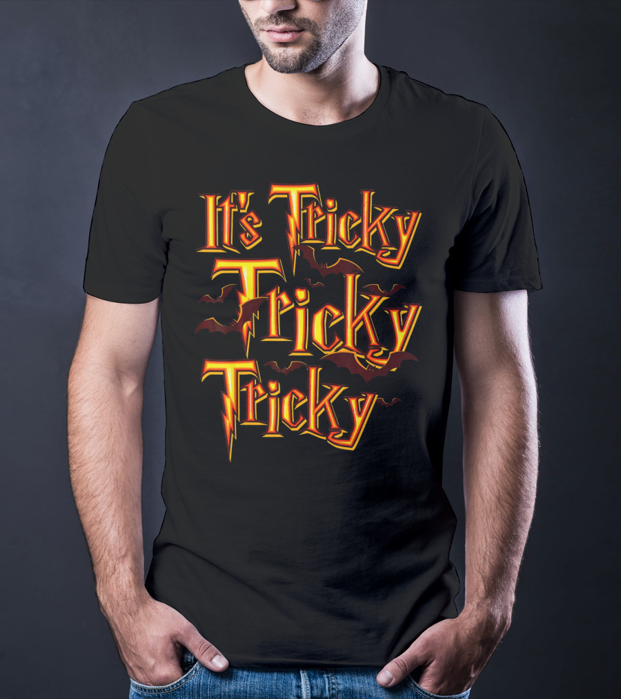 It's Tricky Tricky Tricky With Bats And Lightning-Inspired Font T-Shirt