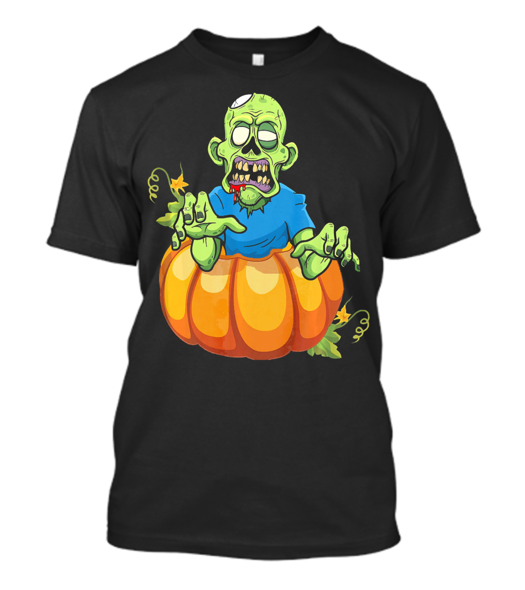 Zombie Rising From Pumpkin T-Shirt