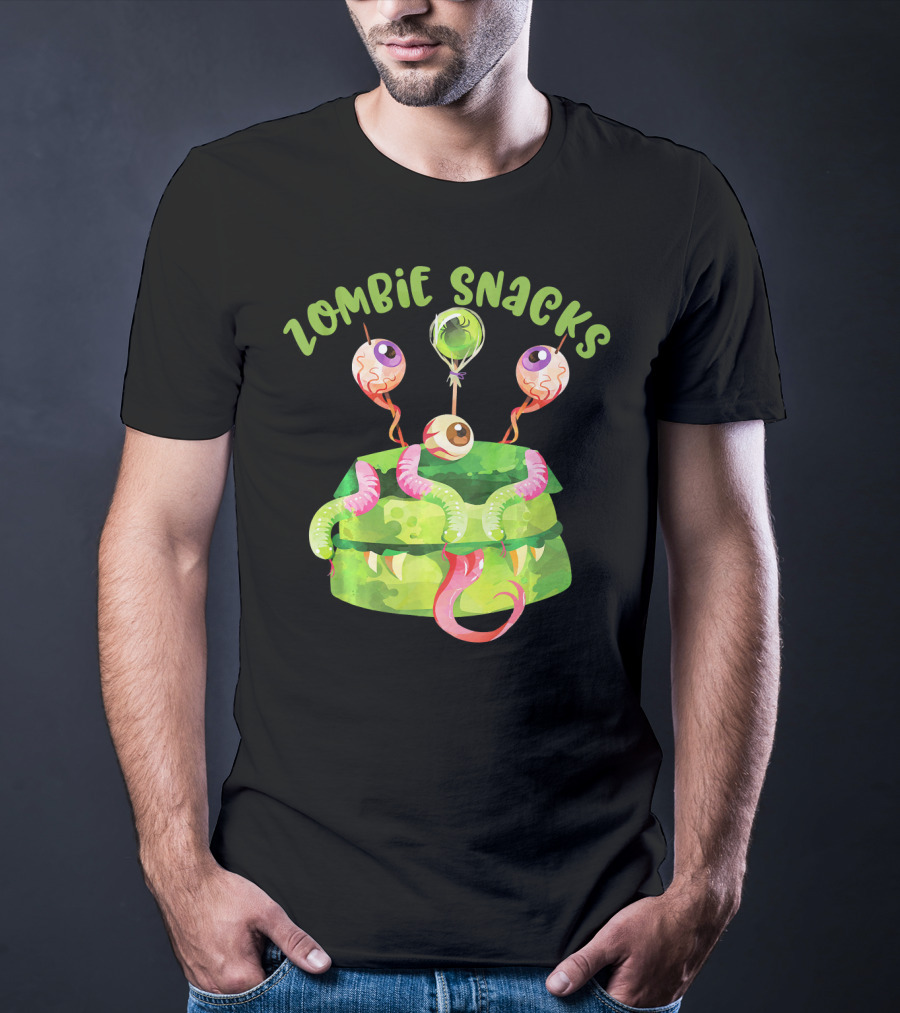Zombie Snacks Halloween Fun Eyeballs T-Shirt