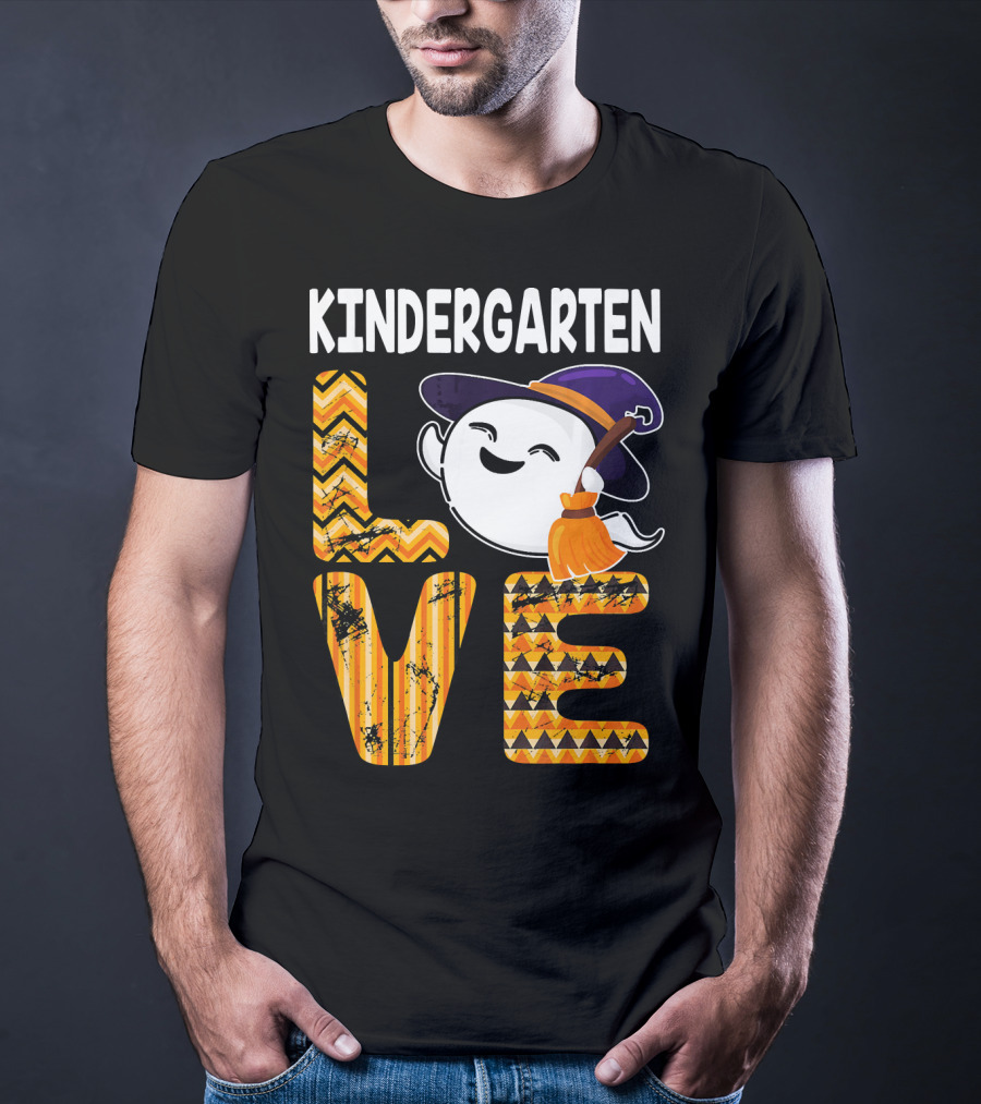 Kindergarten Love Cute Boo Ghost Halloween T-Shirt